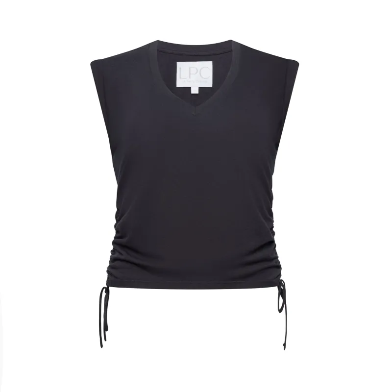 The Lindsey V Tee in Black sold by La Peony Clothing