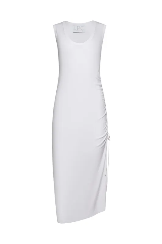 The Jessi Dress in Bright White sold by La Peony Clothing