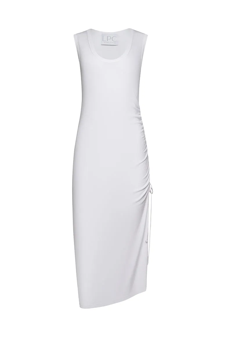 The Jessi Dress in Bright White sold by La Peony Clothing