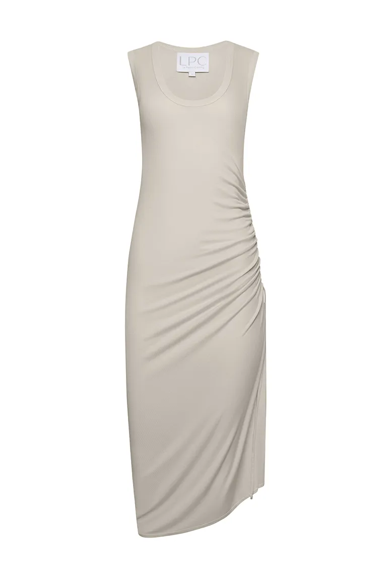 The Jessi Dress in Warm Sand sold by La Peony Clothing