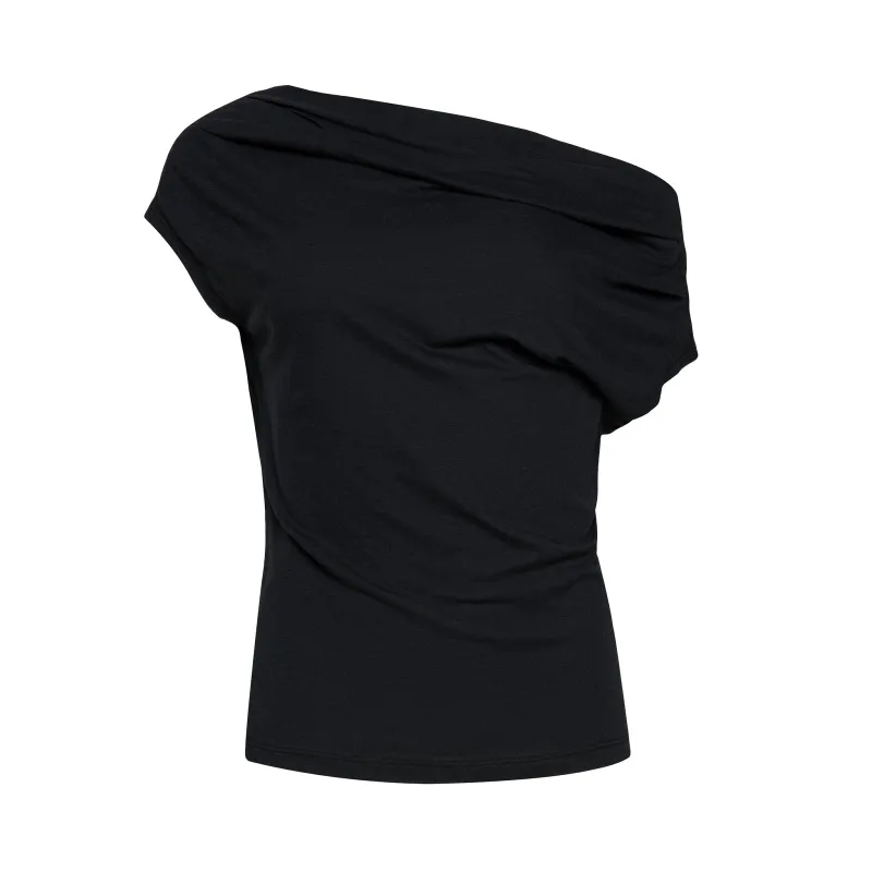 The Tracey Off-The-Shoulder Top in Charcoal sold by La Peony Clothing