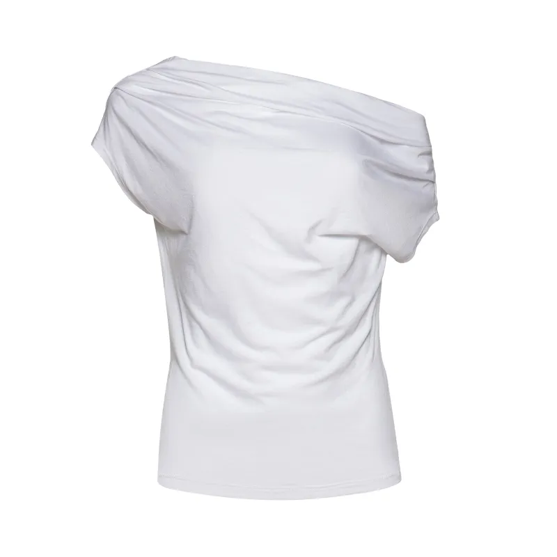 The Tracey Off-The-Shoulder Top in White sold by La Peony Clothing