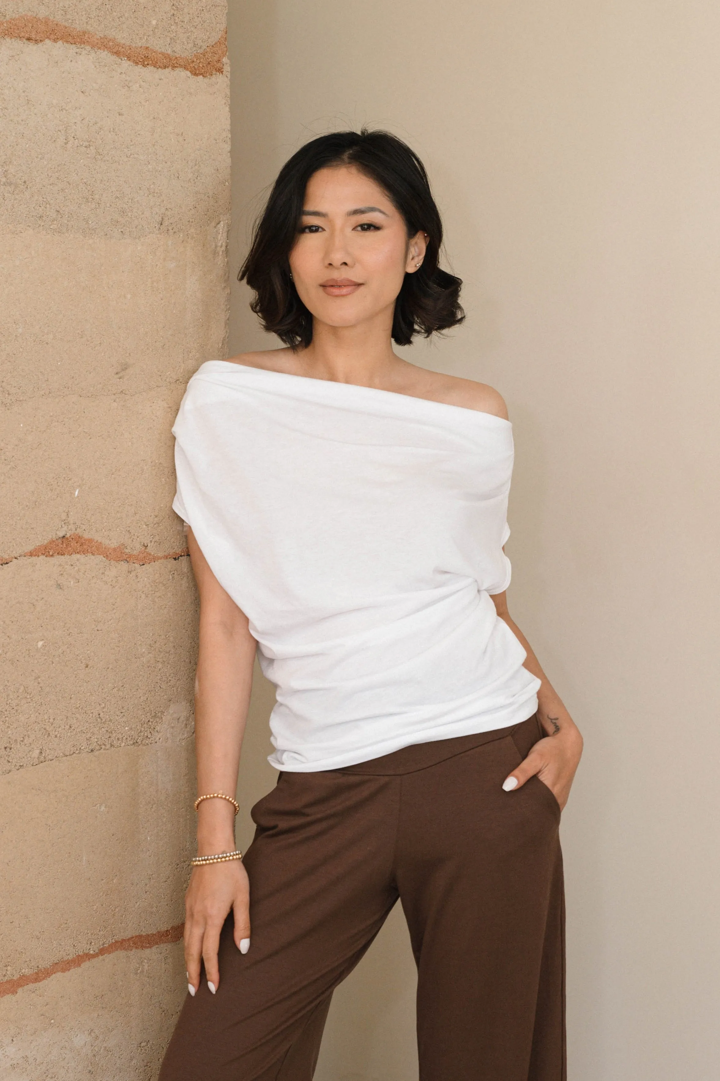 The Tracey Off-The-Shoulder Top in White sold by La Peony Clothing product image thumbnail 3