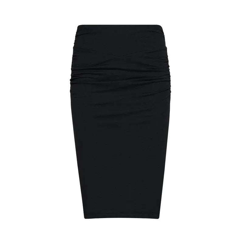 The Debra Double-Lined Jersey Skirt in Charcoal sold by La Peony Clothing