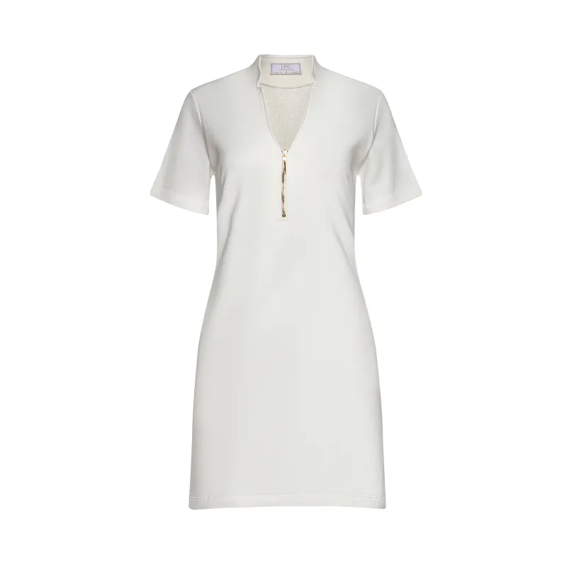 The Megan Pull Over Dress in White sold by La Peony Clothing
