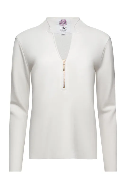 The Megan Long Sleeved Top&nbsp;in White sold by La Peony Clothing