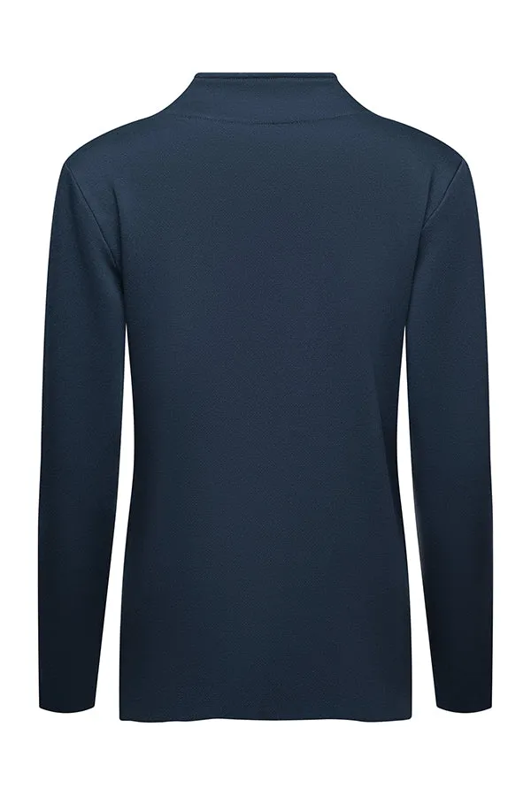 The Megan Long Sleeved Top in Navy sold by La Peony Clothing product image thumbnail 3