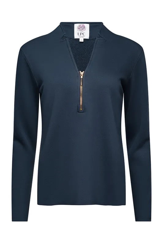 The Megan Long Sleeved Top in Navy sold by La Peony Clothing