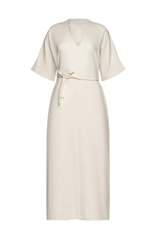 Catie Caftan in Cream sold by La Peony Clothing