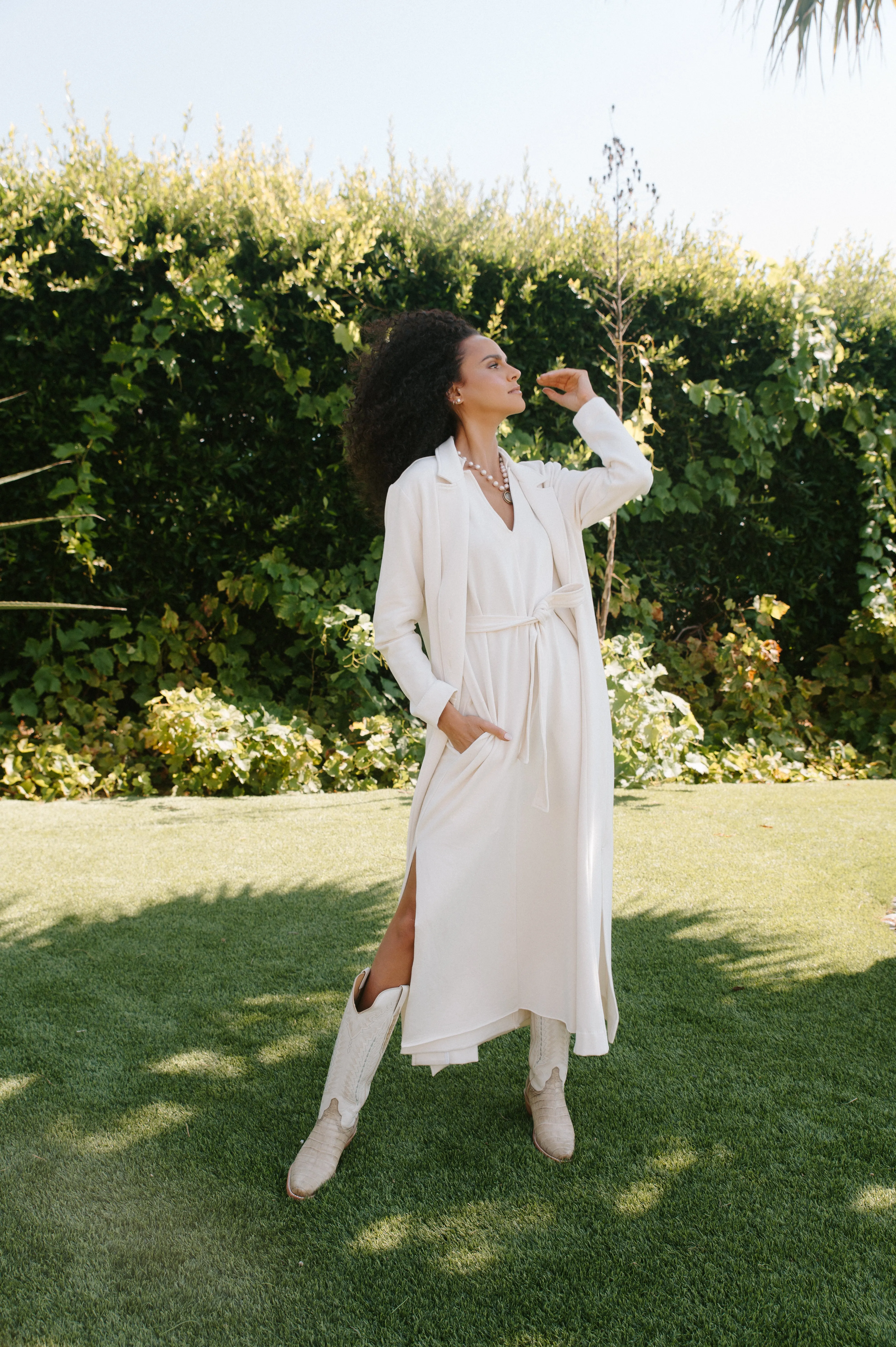Catie Caftan in Cream sold by La Peony Clothing product image thumbnail 3
