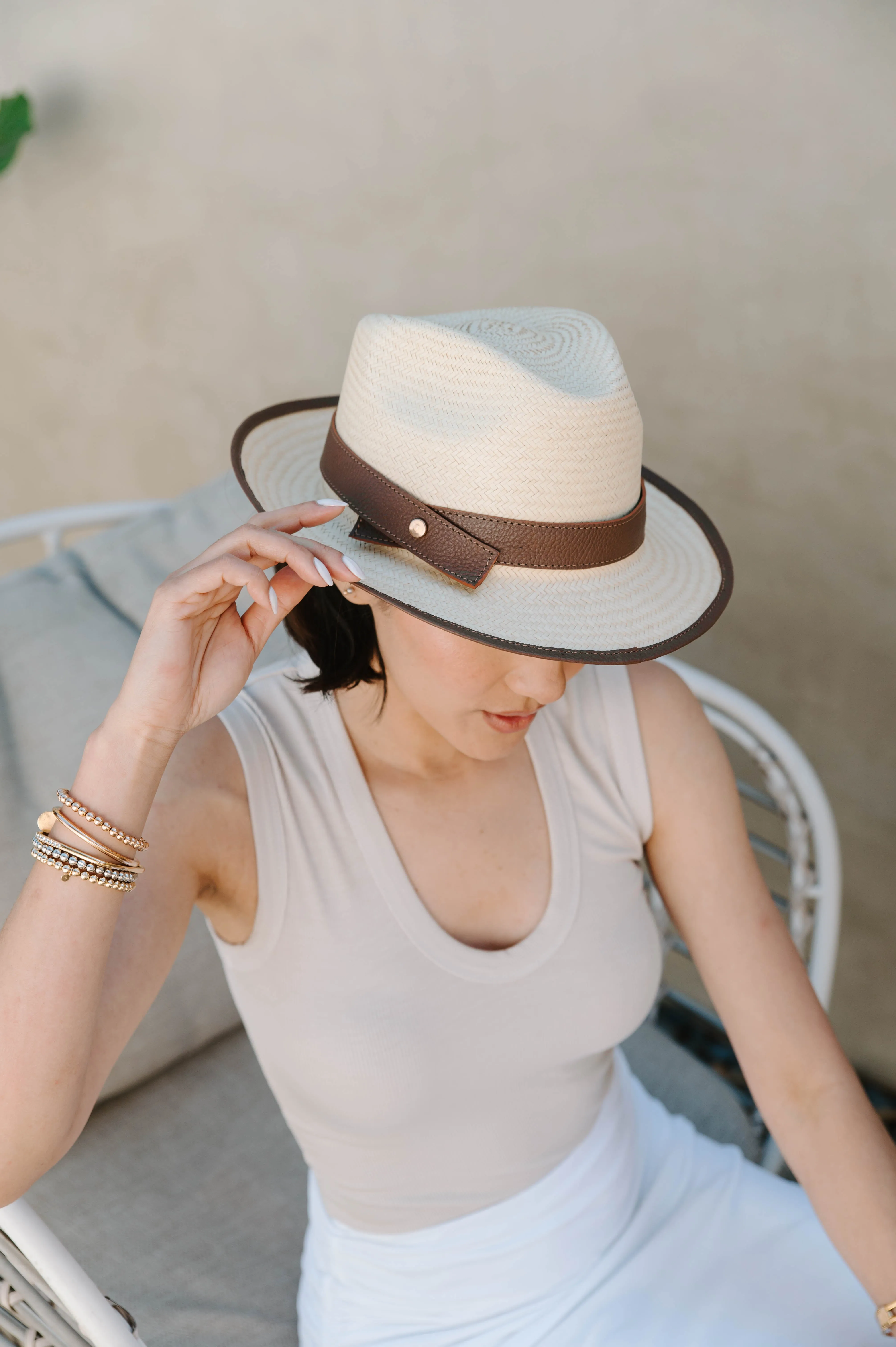 The Tina Rib Knit U-Scoop Tank Top in Honey Ginger sold by La Peony Clothing product image thumbnail 3