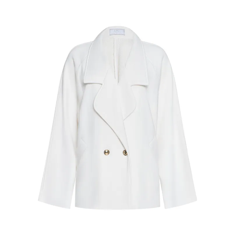 The Vivienne Jacket in White made by La Peony Clothing