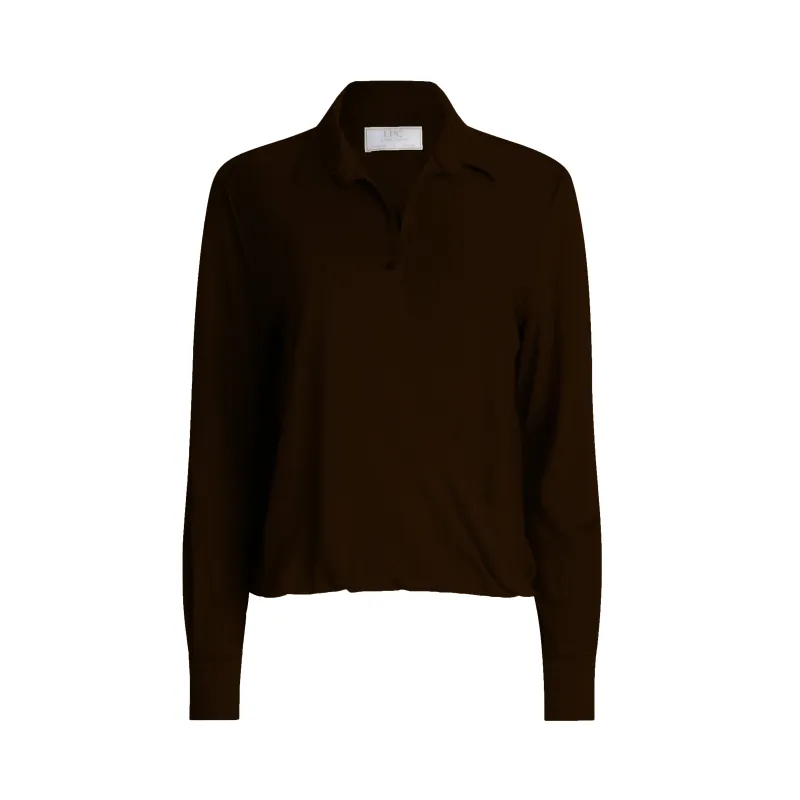 Christine Crossover Top in CoCo made by La Peony Clothing