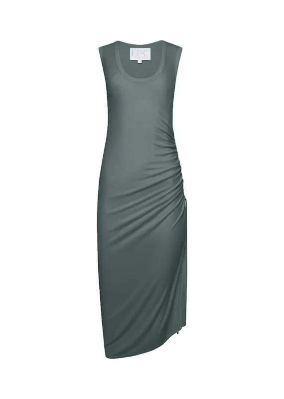 The Jessi Dress in Balsam Green sold by La Peony Clothing