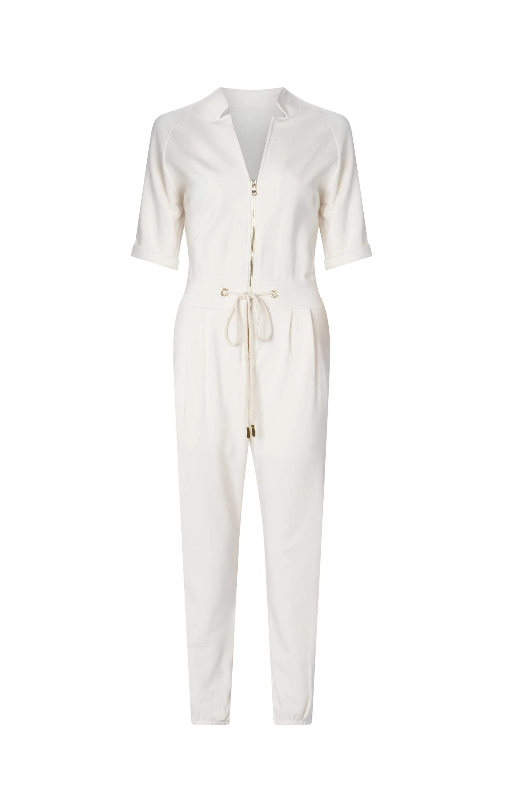 The Caroline Jumpsuit In Cream sold by La Peony Clothing