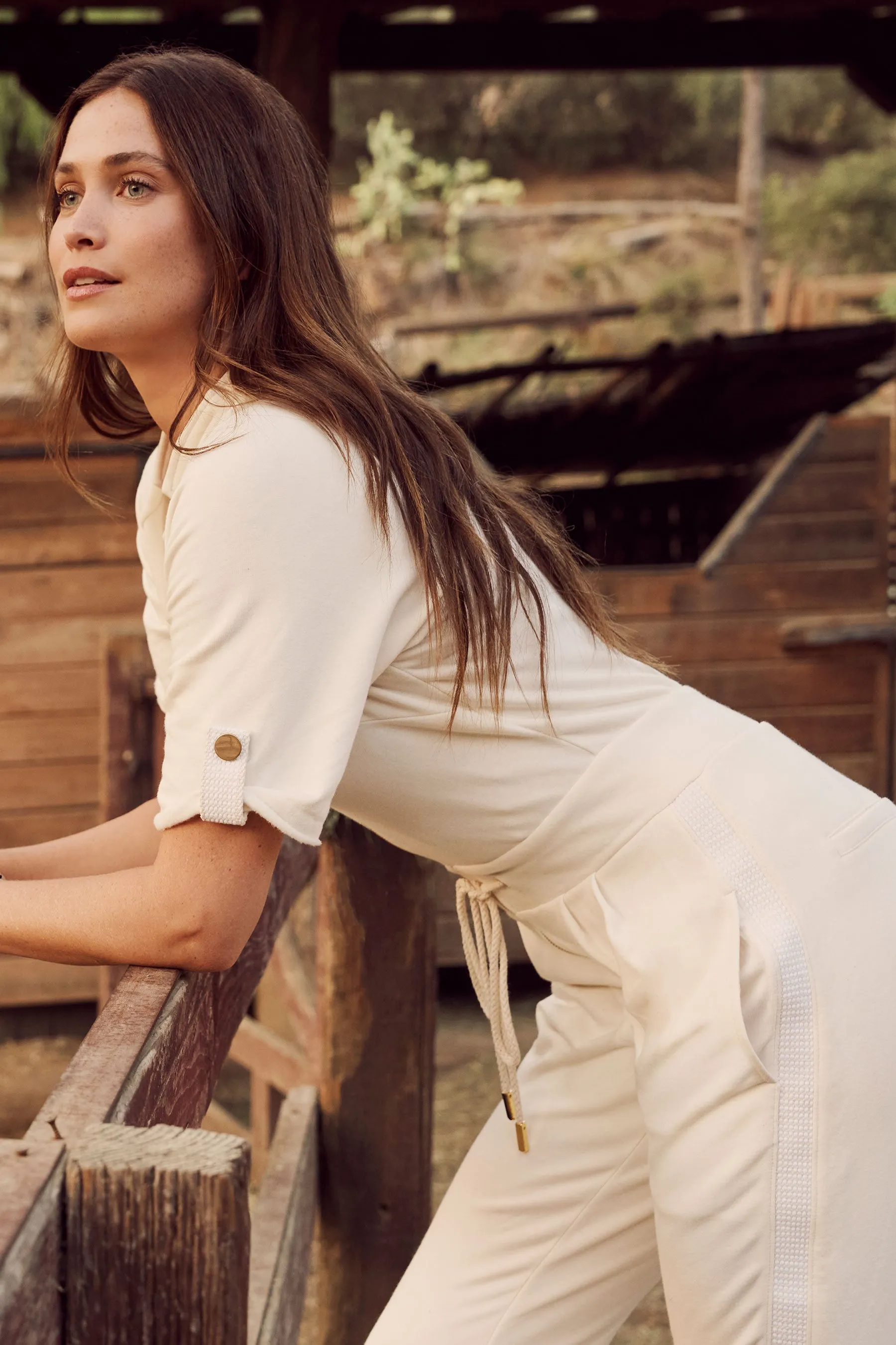 The Caroline Jumpsuit In Cream sold by La Peony Clothing product image thumbnail 4