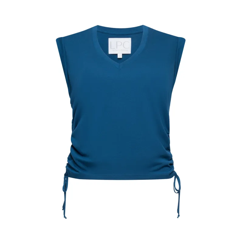 The Lindsey V Tee in Navy sold by La Peony Clothing