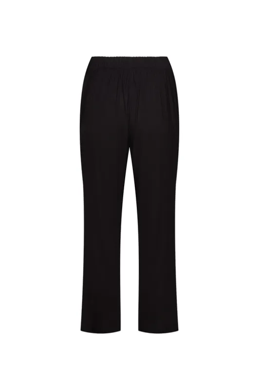 The Bamboo Ankle Pant in Black sold by La Peony Clothing