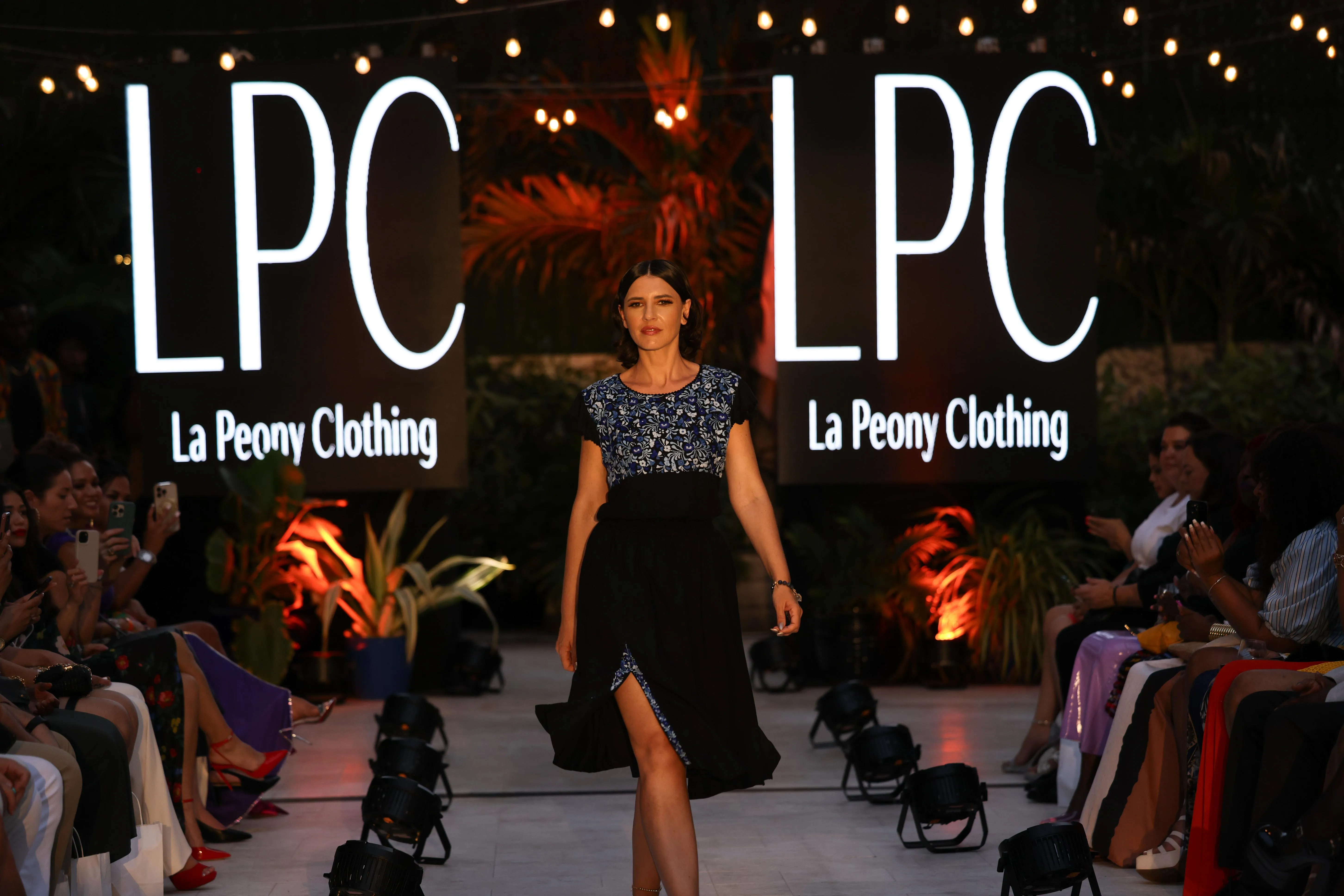 The Cecilia Skirt in Black with Blues sold by La Peony Clothing product image thumbnail 4