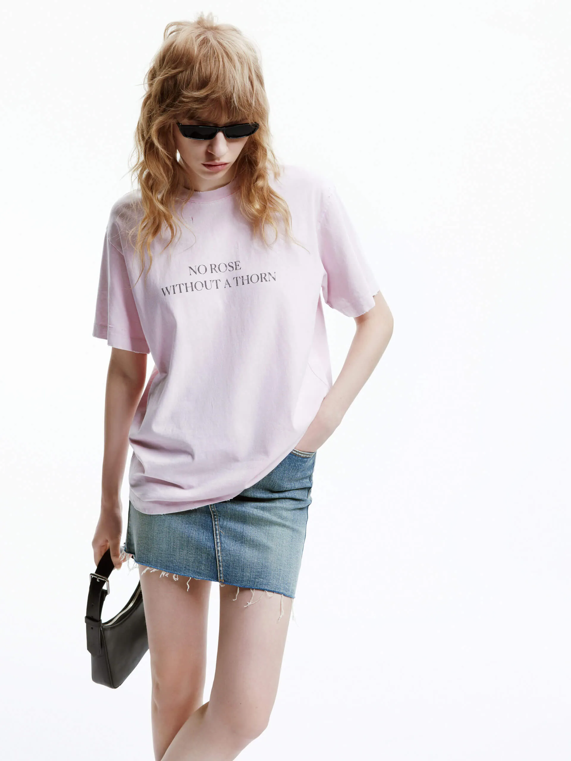 Letter Print Loose T-shirt sold by Mo&Co product image thumbnail 2