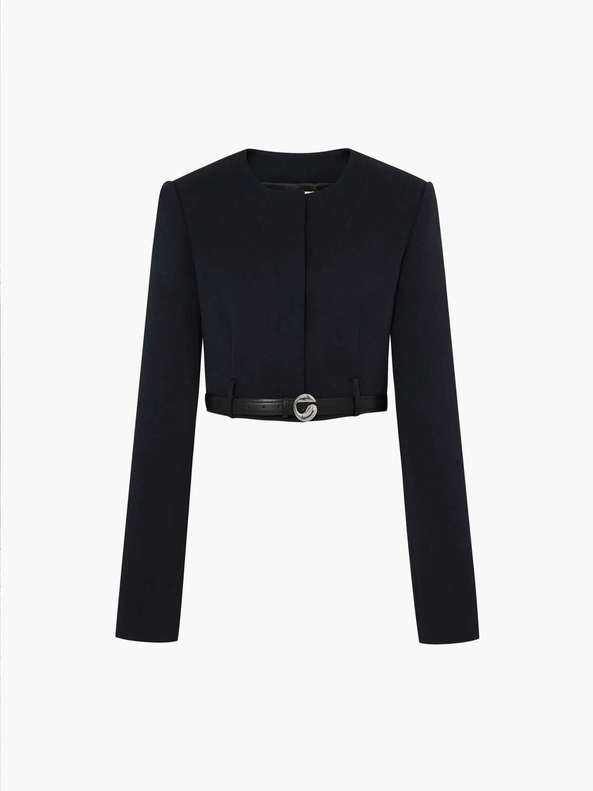 Belted Cropped Jacket sold by Mo&Co product image thumbnail 5