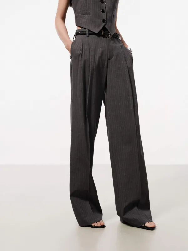 Wool Blend Striped Pants sold by Mo&Co