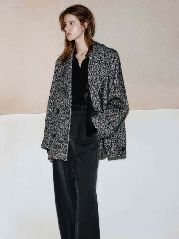 Herringbone Tweed Jacket sold by Mo&Co