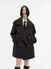 Wide Collar Checked Coat sold by Mo&Co