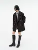 Wide Collar Checked Coat sold by Mo&Co