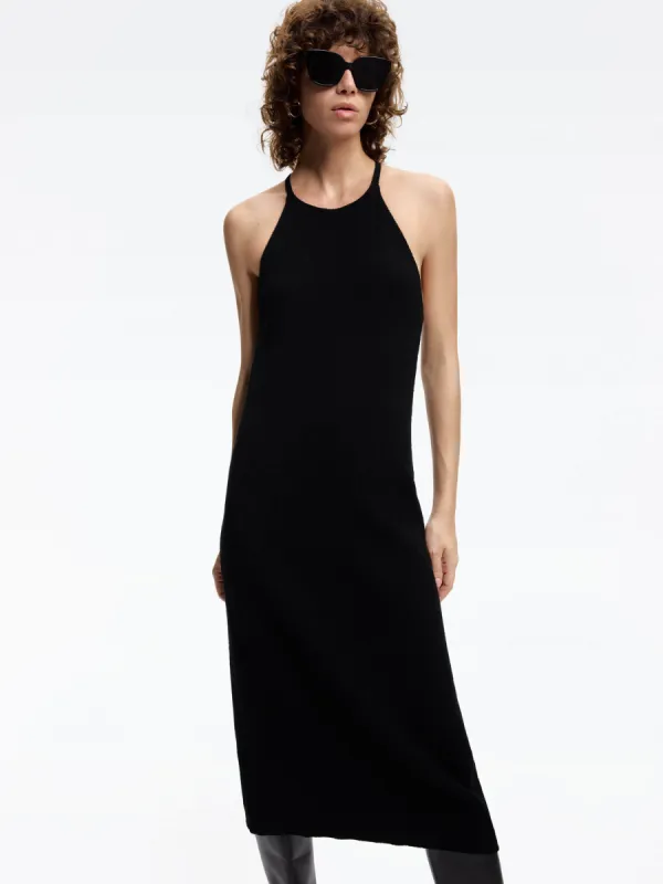 Halterneck Chain Back Dress sold by Mo&Co