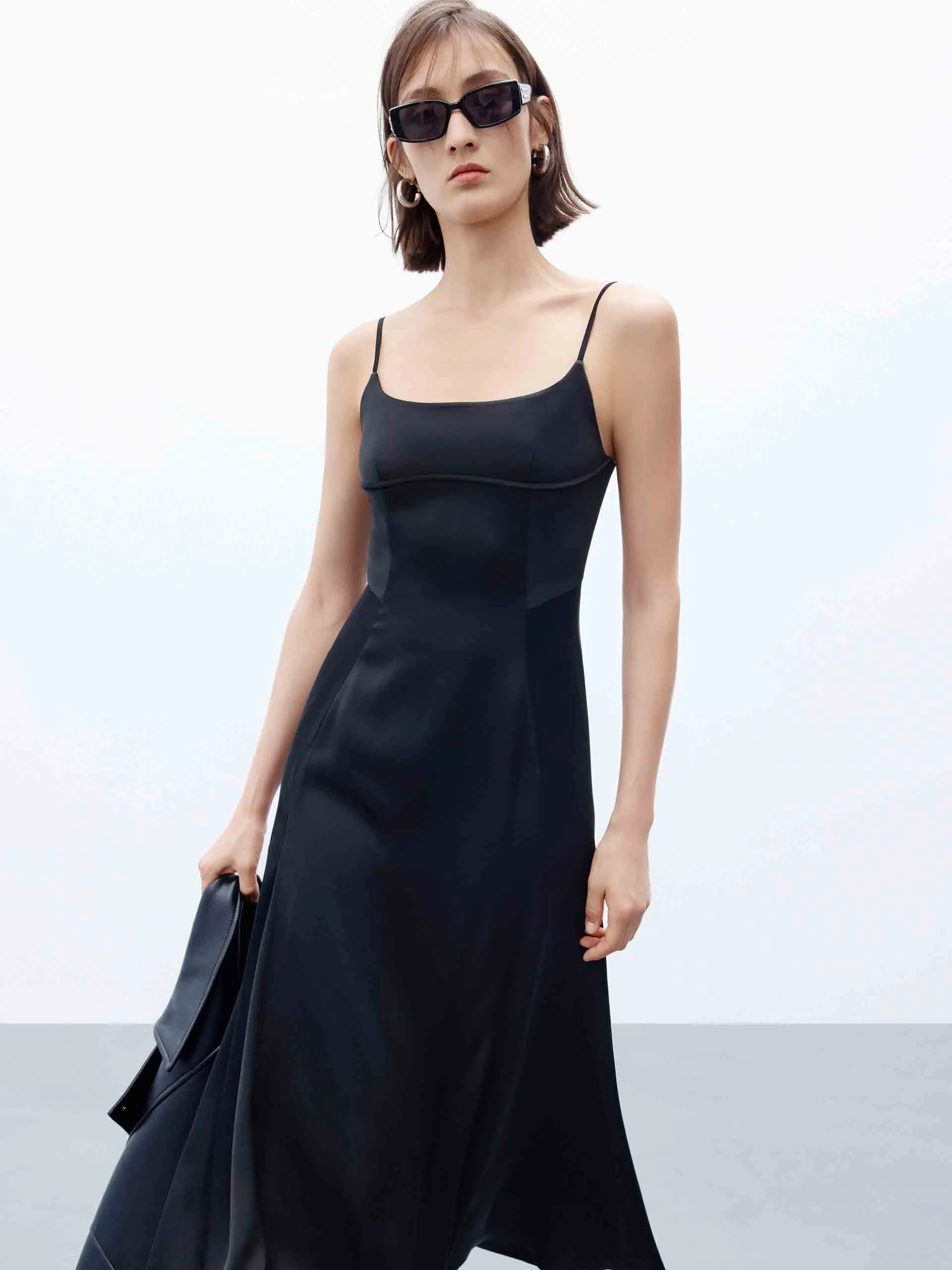 Black Midi Cami Dress sold by Mo&Co product image thumbnail 5