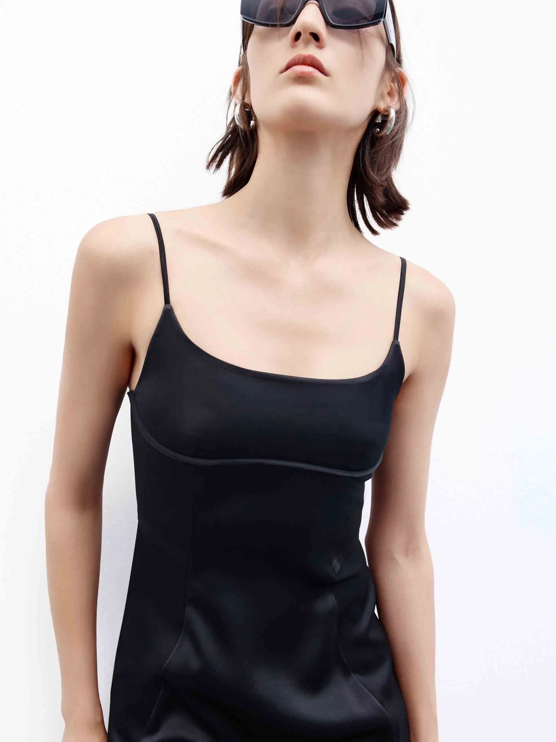 Black Midi Cami Dress sold by Mo&Co product image thumbnail 2