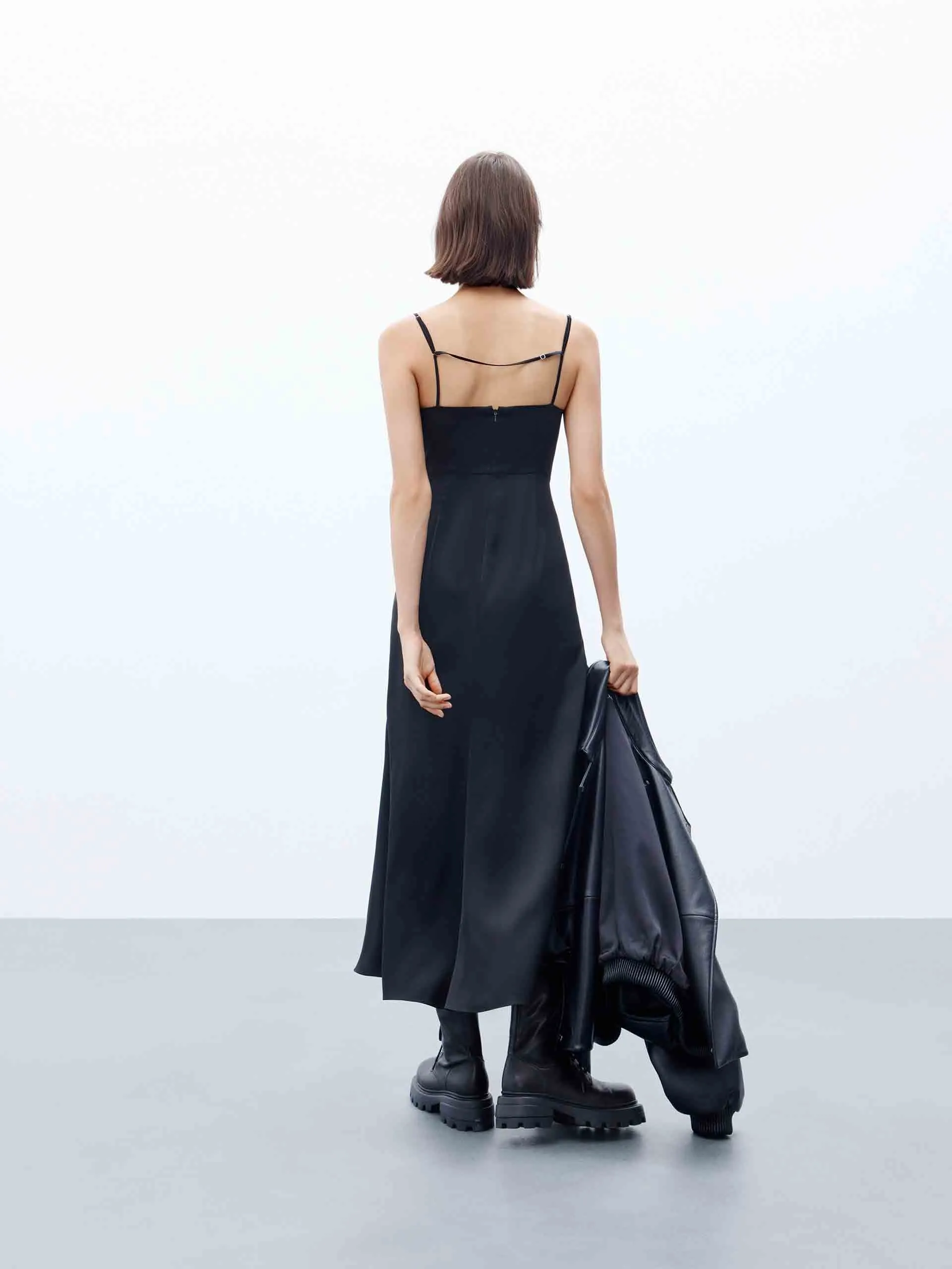 Black Midi Cami Dress sold by Mo&Co product image thumbnail 3