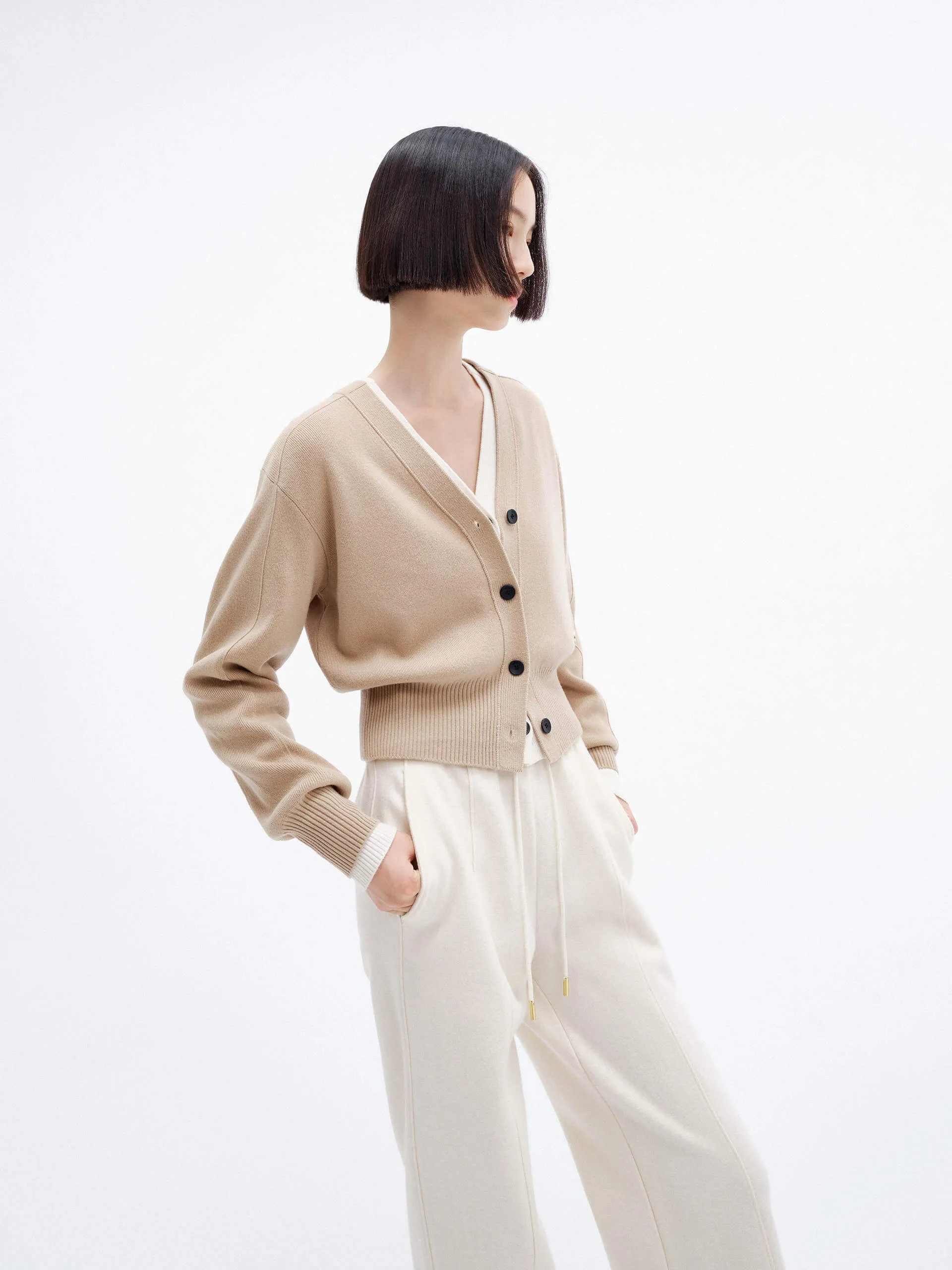 Cropped Wool Knitted Cardigan sold by Mo&Co product image thumbnail 2