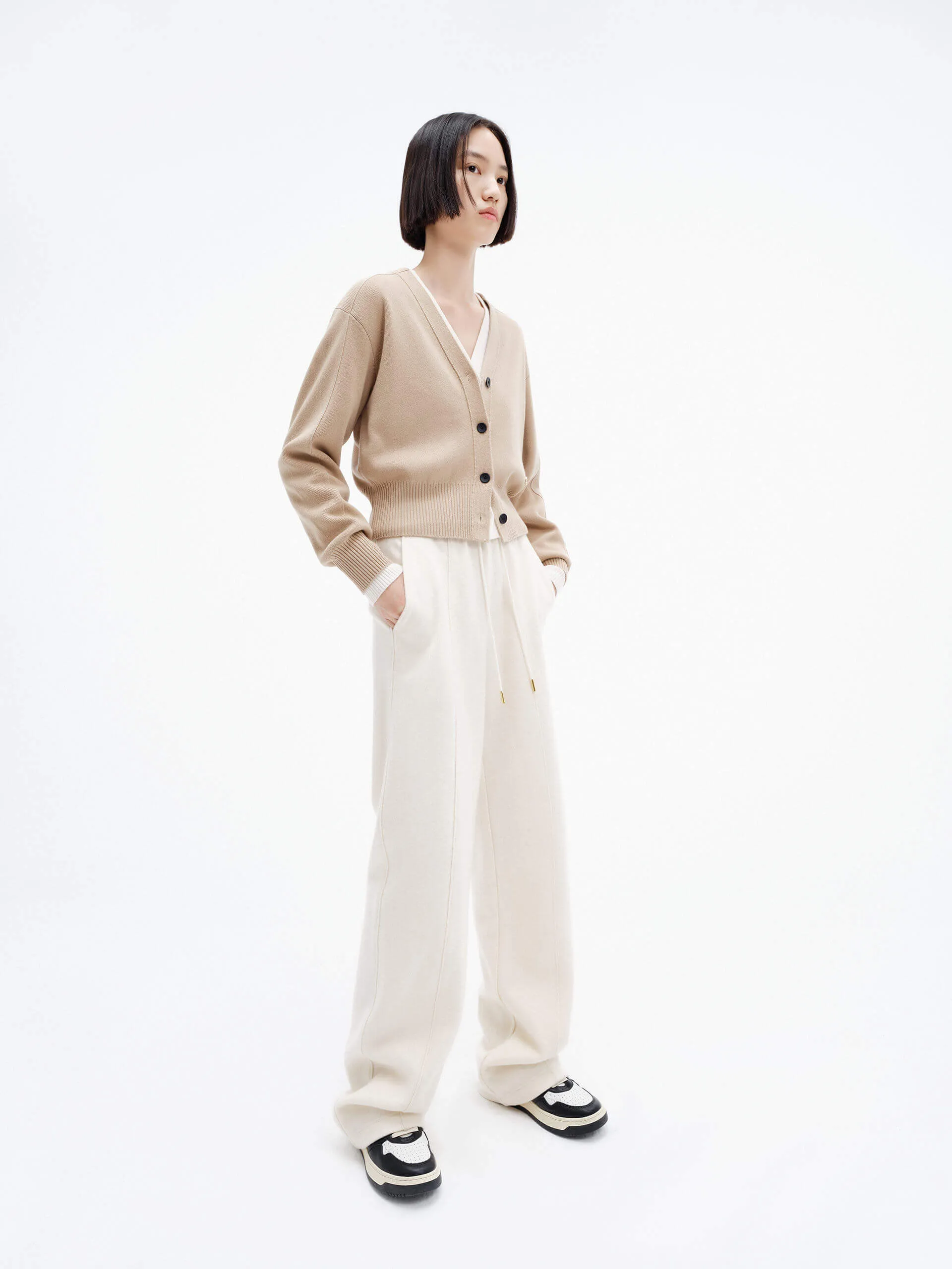 Cropped Wool Knitted Cardigan sold by Mo&Co product image thumbnail 5