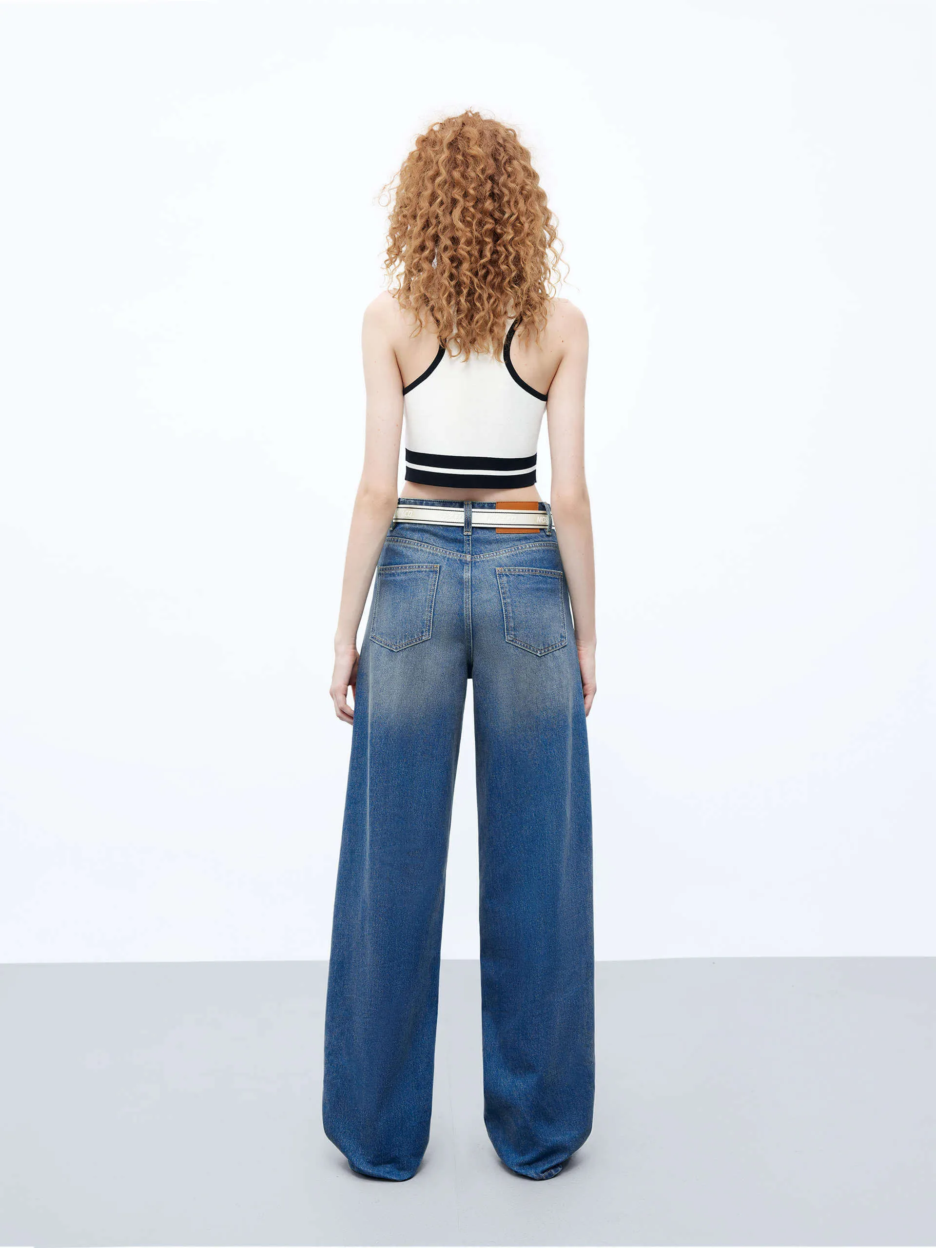 Mid Rise Wide Leg Jeans with Belt sold by Mo&Co product image thumbnail 2