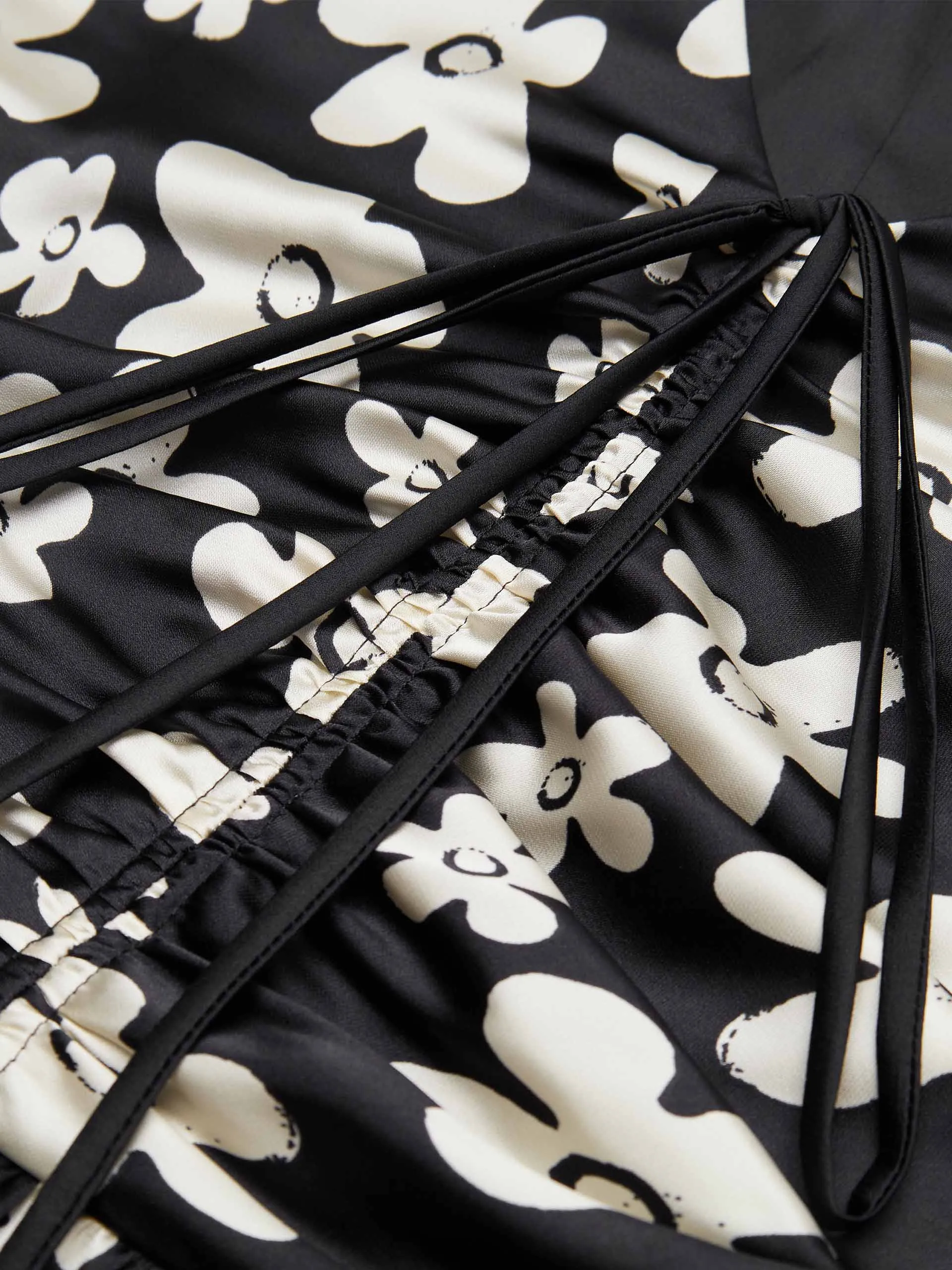 Pleated Floral Print Dress sold by Mo&Co product image thumbnail 4