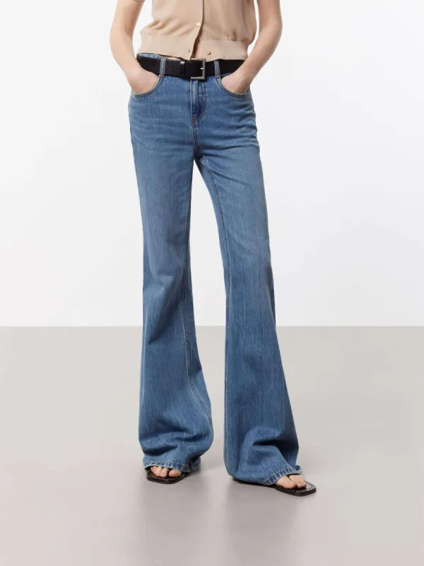 Cotton Flared Leg Jeans sold by Mo&Co