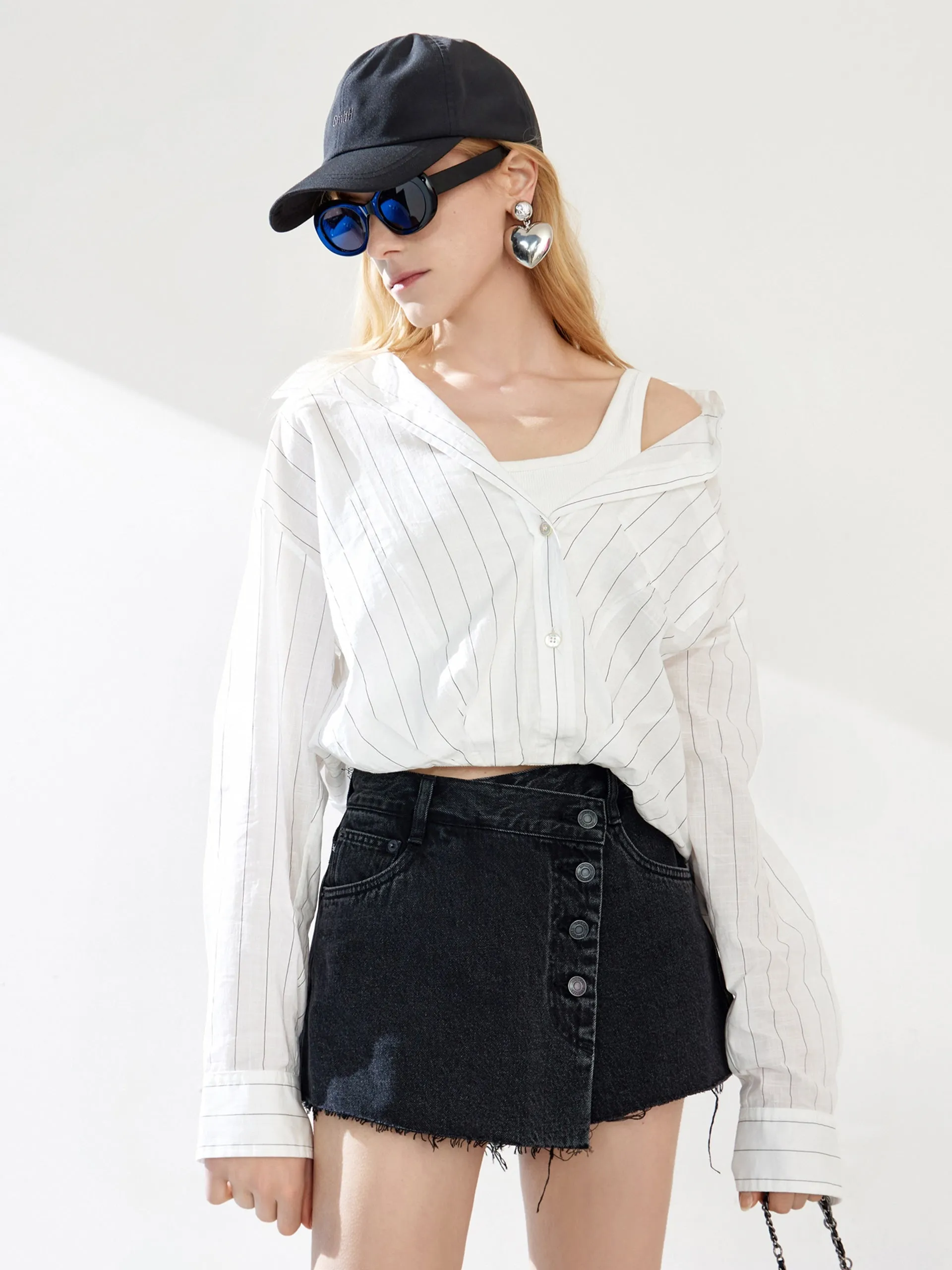 Cotton Striped Shirt sold by Mo&Co product image thumbnail 4