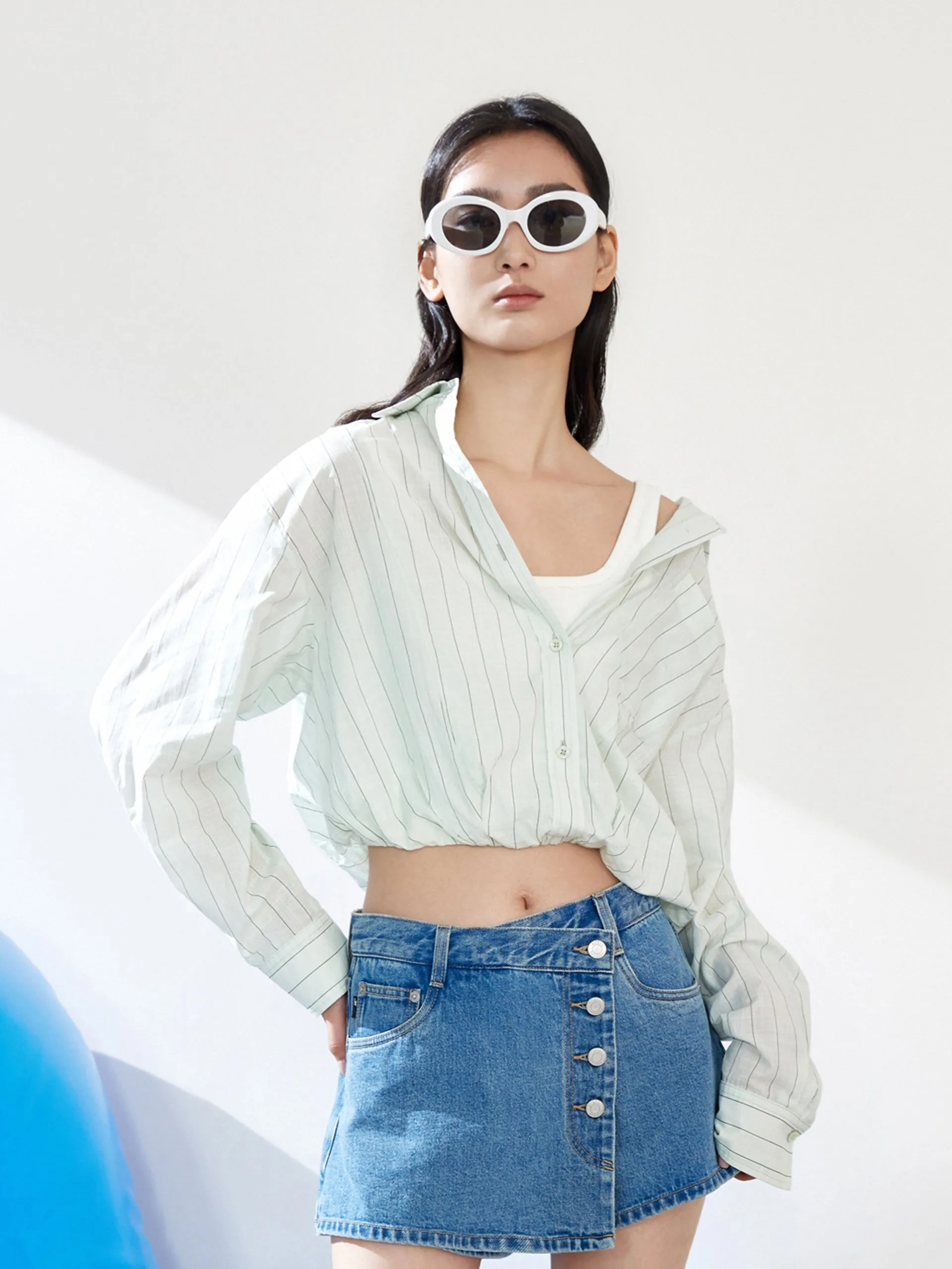 Cotton Striped Shirt sold by Mo&Co product image thumbnail 2