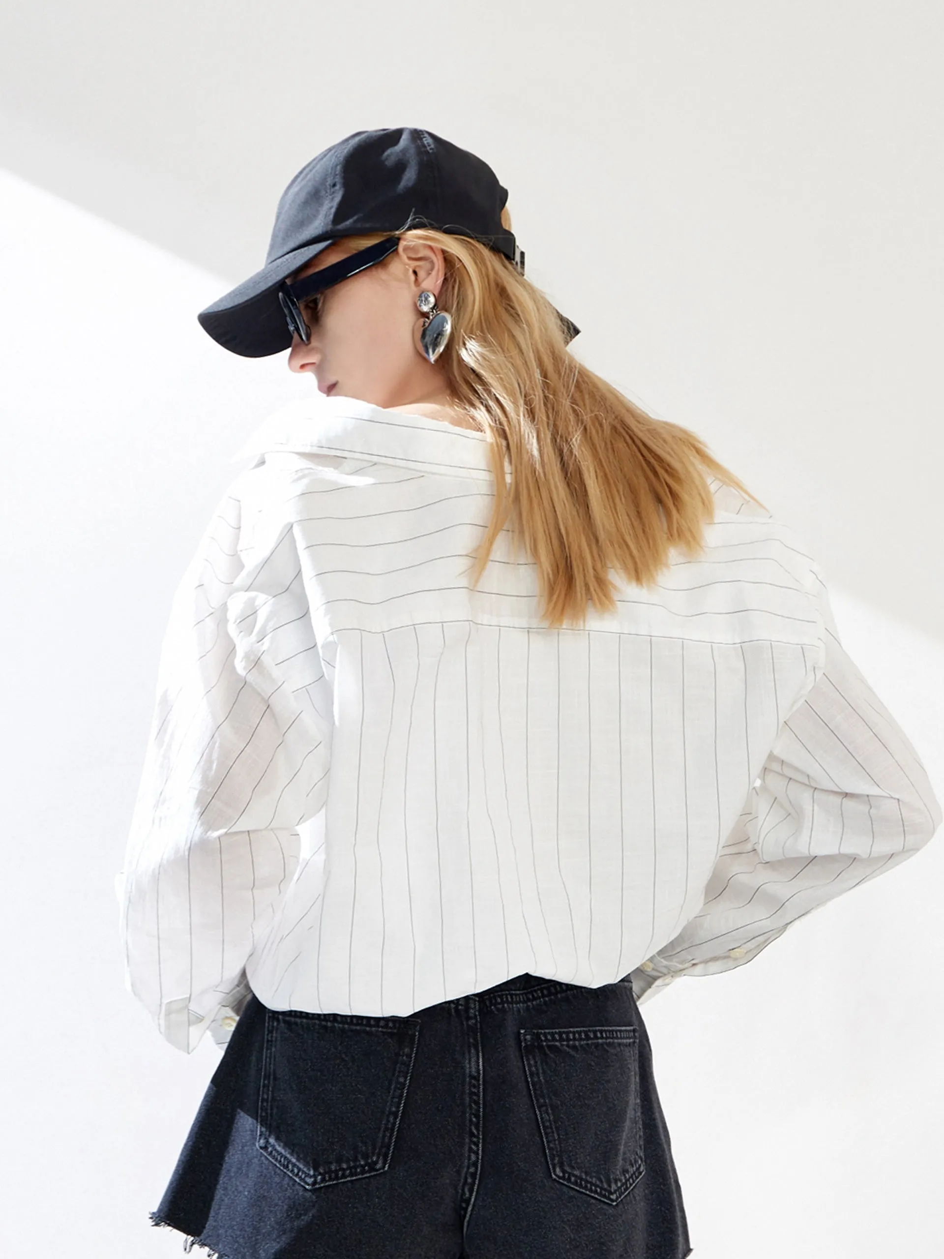 Cotton Striped Shirt sold by Mo&Co product image thumbnail 5