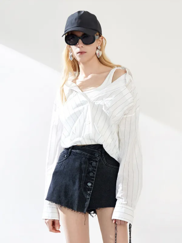 Cotton Striped Shirt sold by Mo&Co