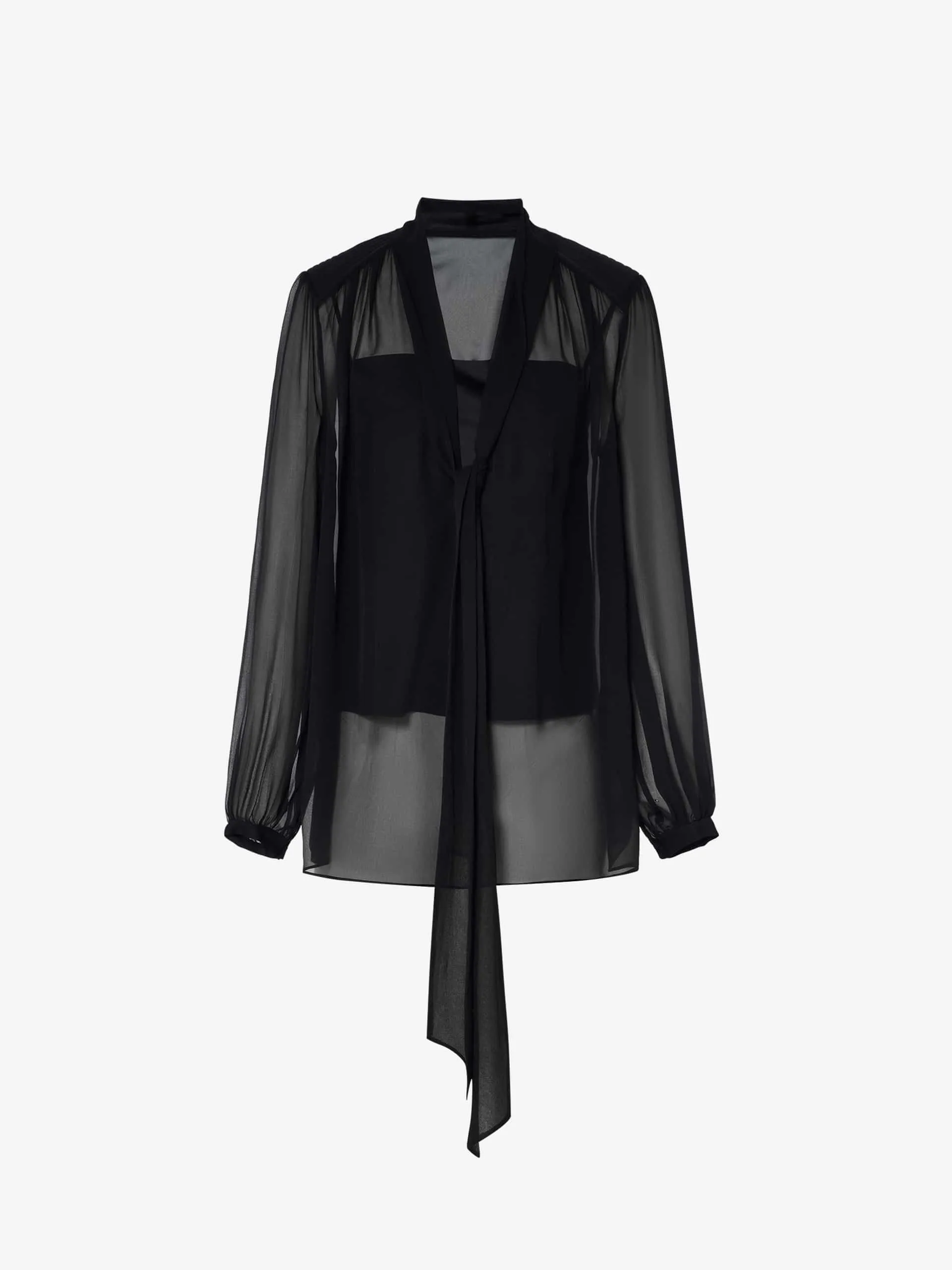 Silk Tie Detail Blouse sold by Mo&Co product image thumbnail 5