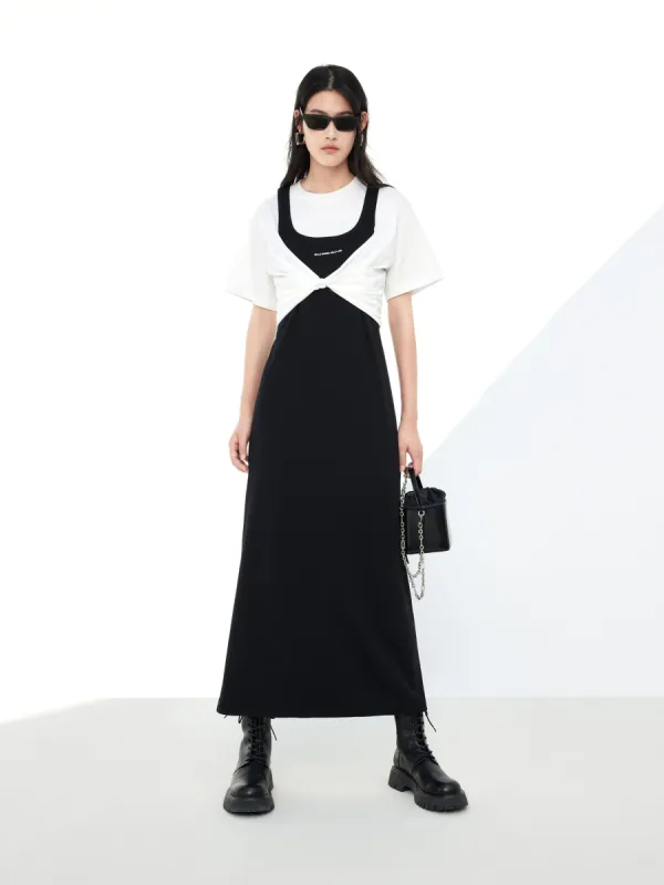 Contrasting Causal Maxi Dress sold by Mo&Co