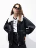 Faux Leather Cropped Jacket sold by Mo&Co