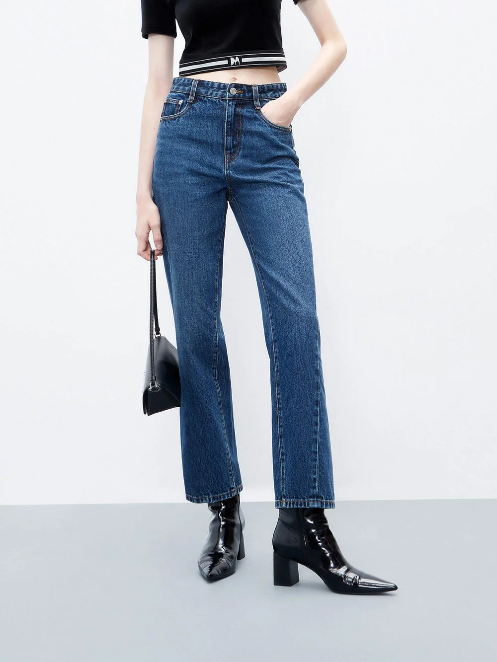 Ankle Length Straight Jeans sold by Mo&Co product image thumbnail 3