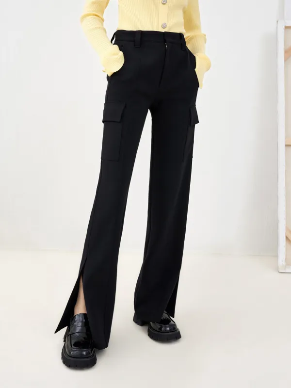 Cargo Pocket Straight Pants sold by Mo&Co