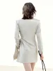 Slim Fit Wrap Bow Blazer Dress sold by Mo&Co