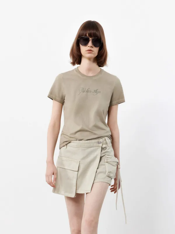 Washed Detail Cotton T-shirt sold by Mo&Co