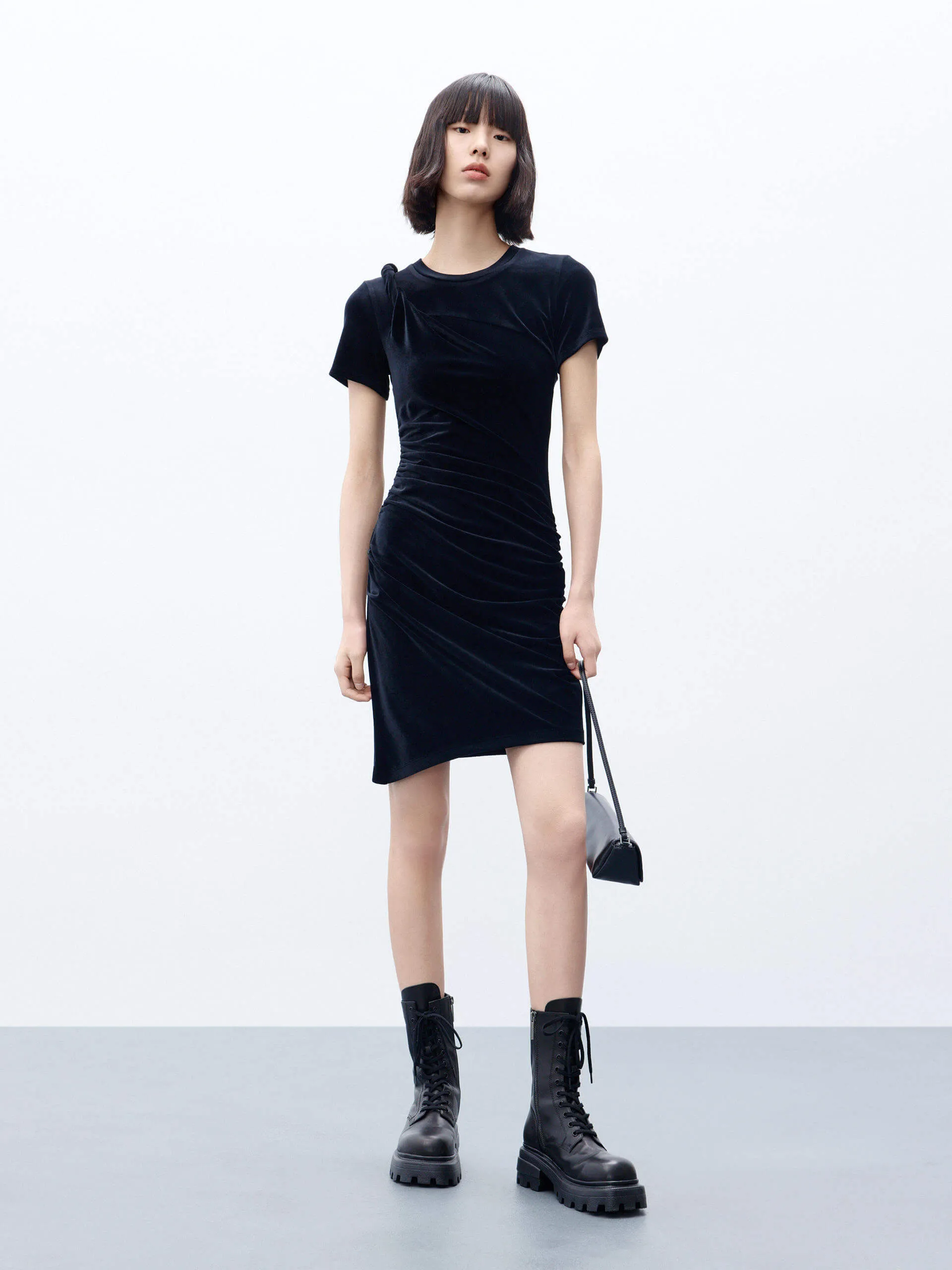 Twisted Strap Pleated Dress sold by Mo&Co product image thumbnail 2